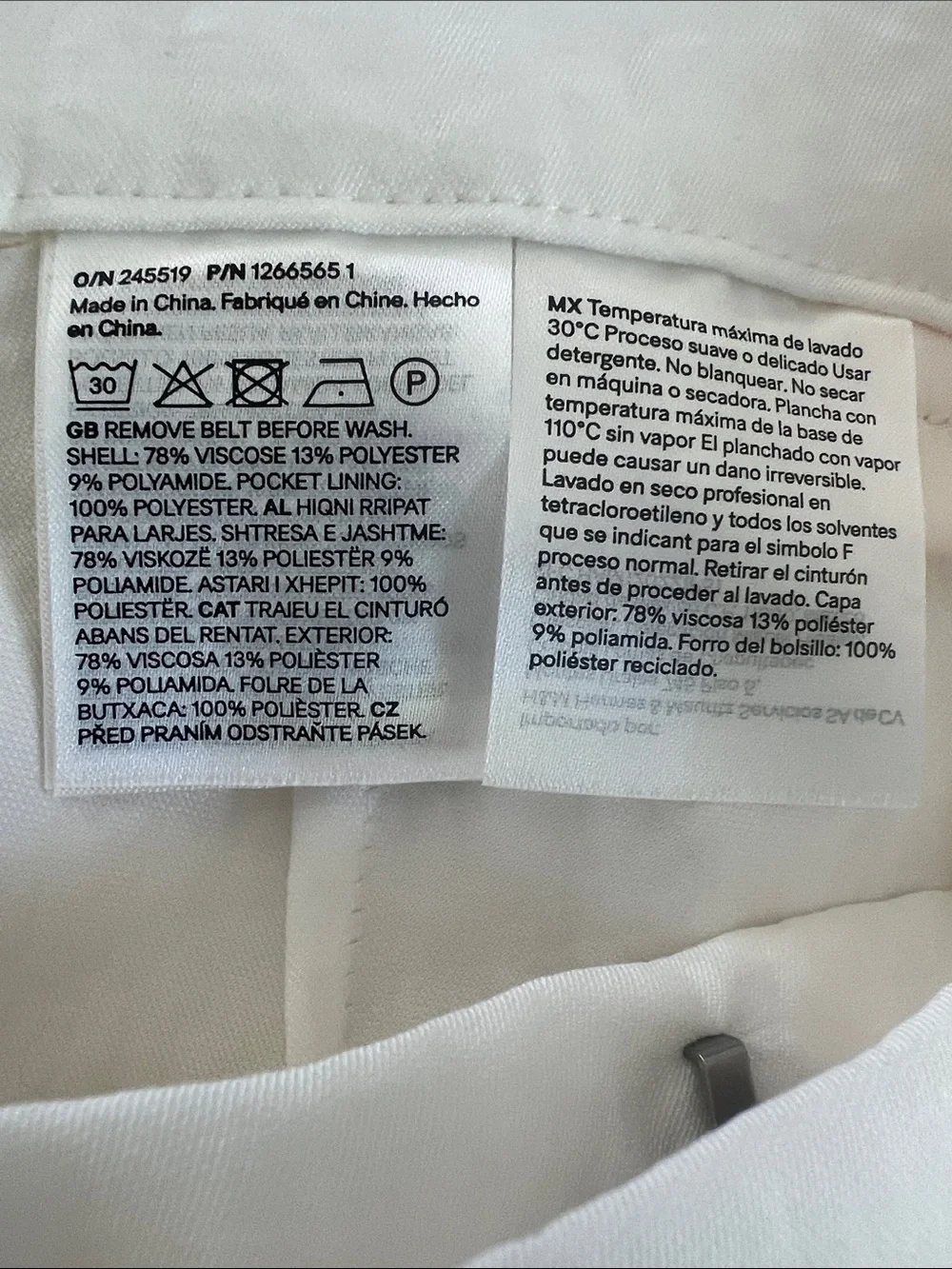 H&M Cream High-Waist Tailored Shorts - Picture 4 of 7